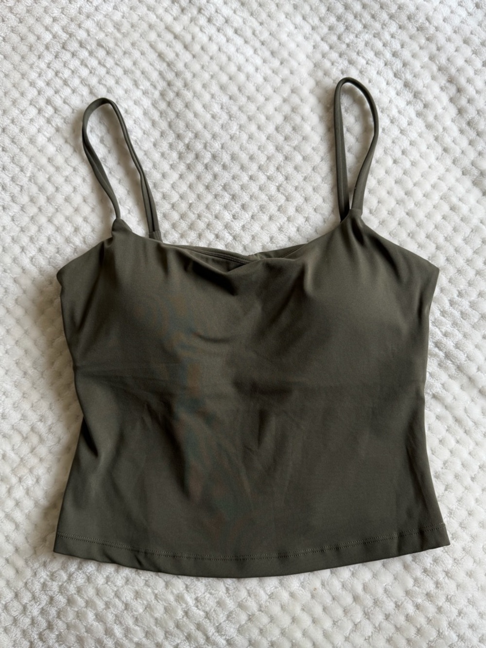 Olive Green tank with shelf